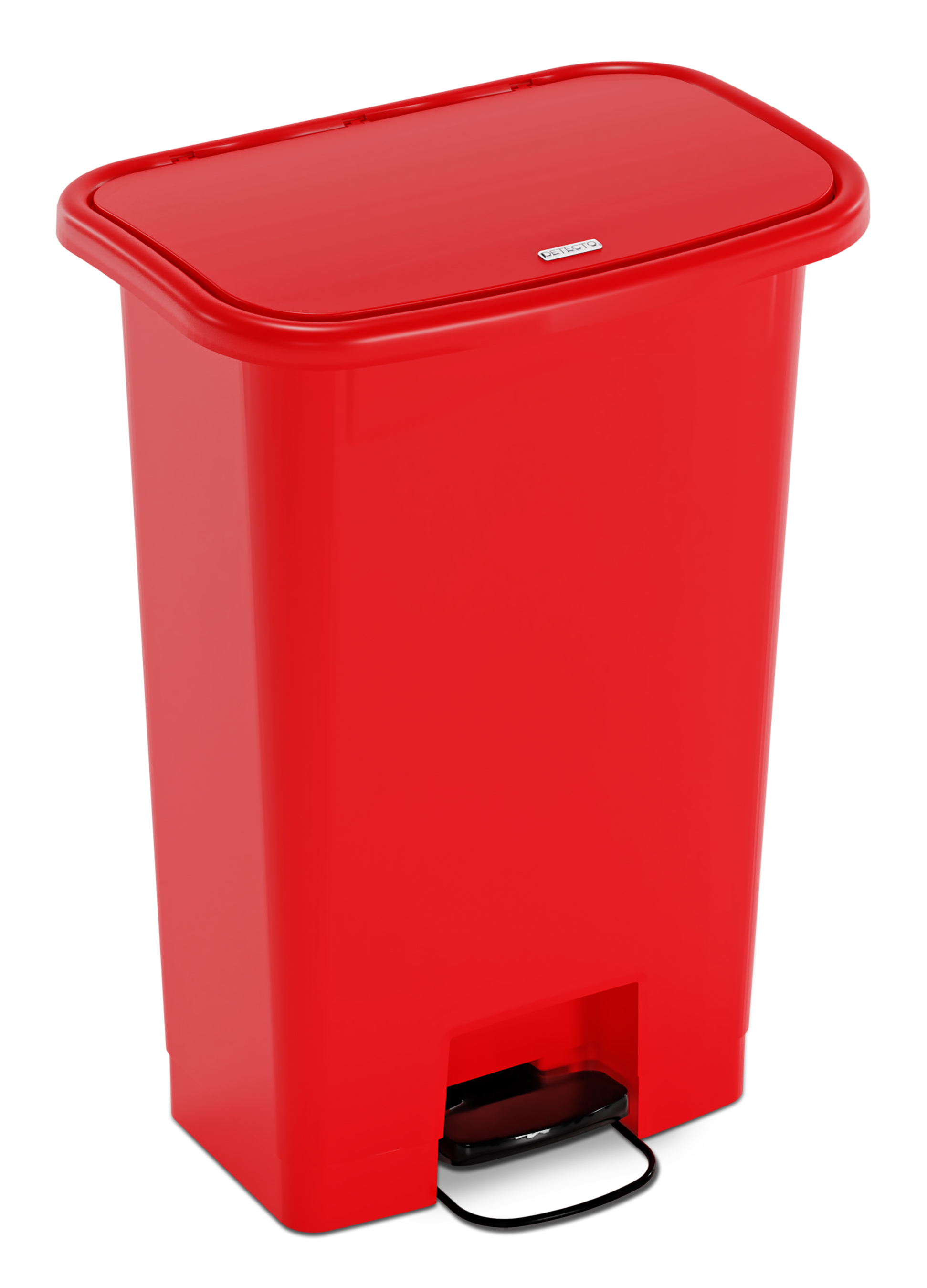Can Waste Plastic Waste Mate Step On Receptacle 18 Gallon Red by Detecto  ID WM-18RED